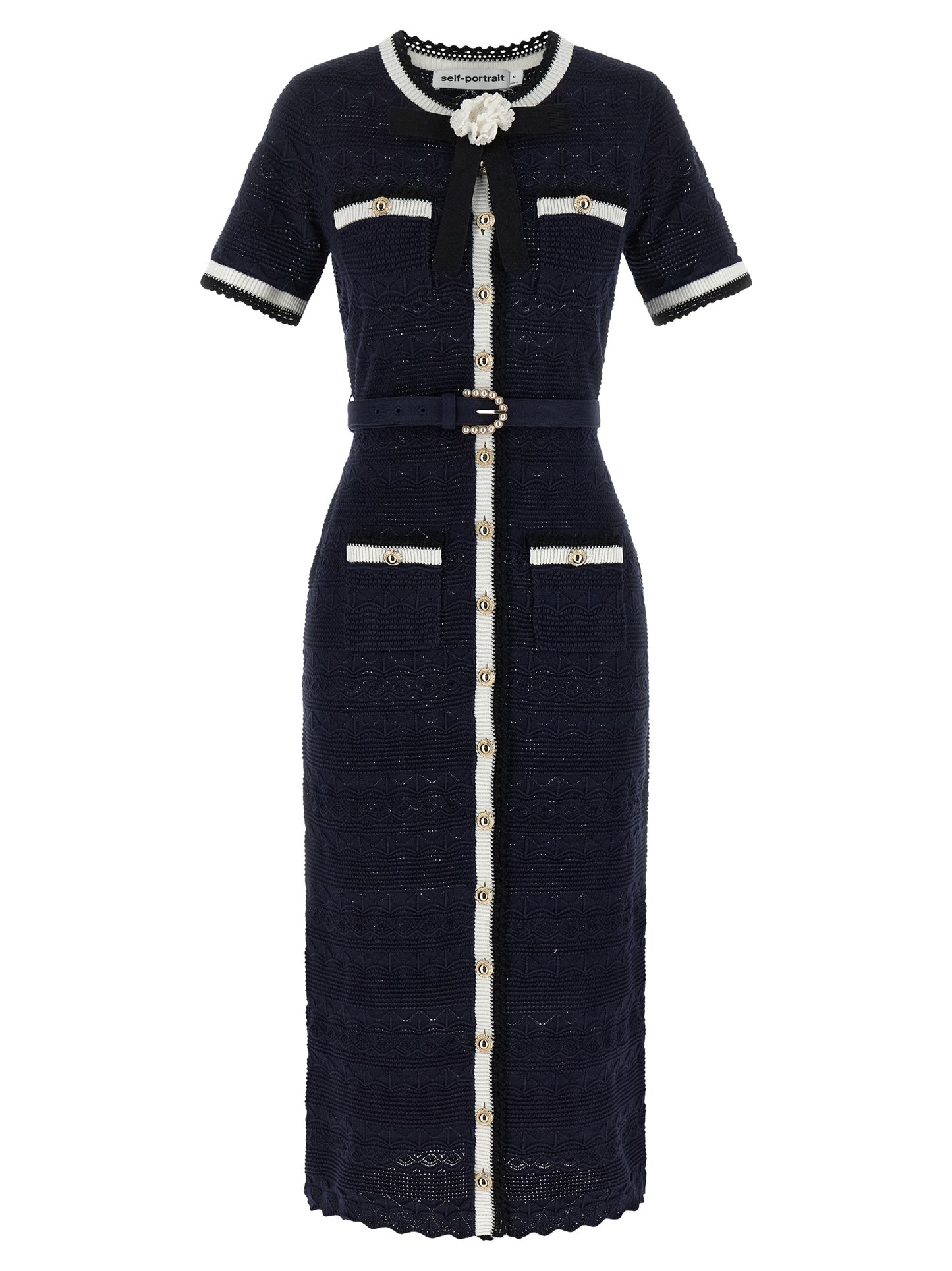Blue Cotton Midi Dress