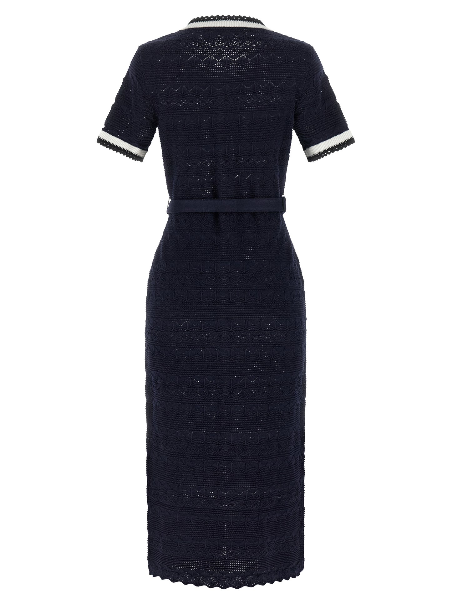 Blue Cotton Midi Dress