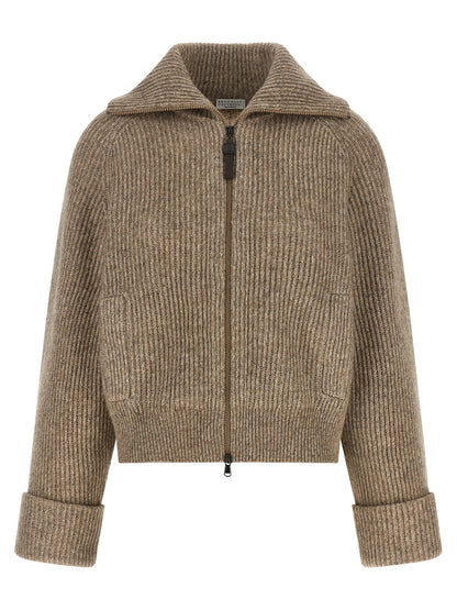 Beige Cashmere Cardigan