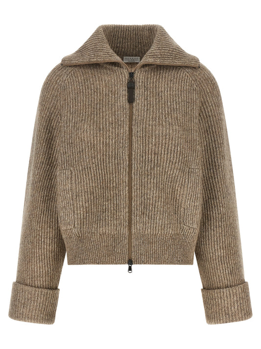 Beige Cashmere Cardigan