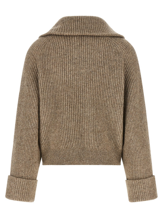 Beige Cashmere Cardigan