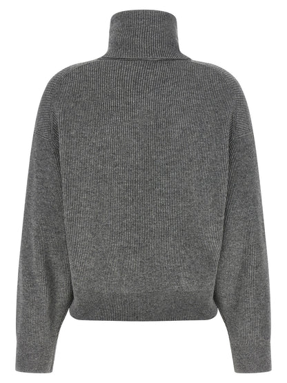 Gray Virgin Wool Cardigan