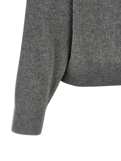 Gray Virgin Wool Cardigan
