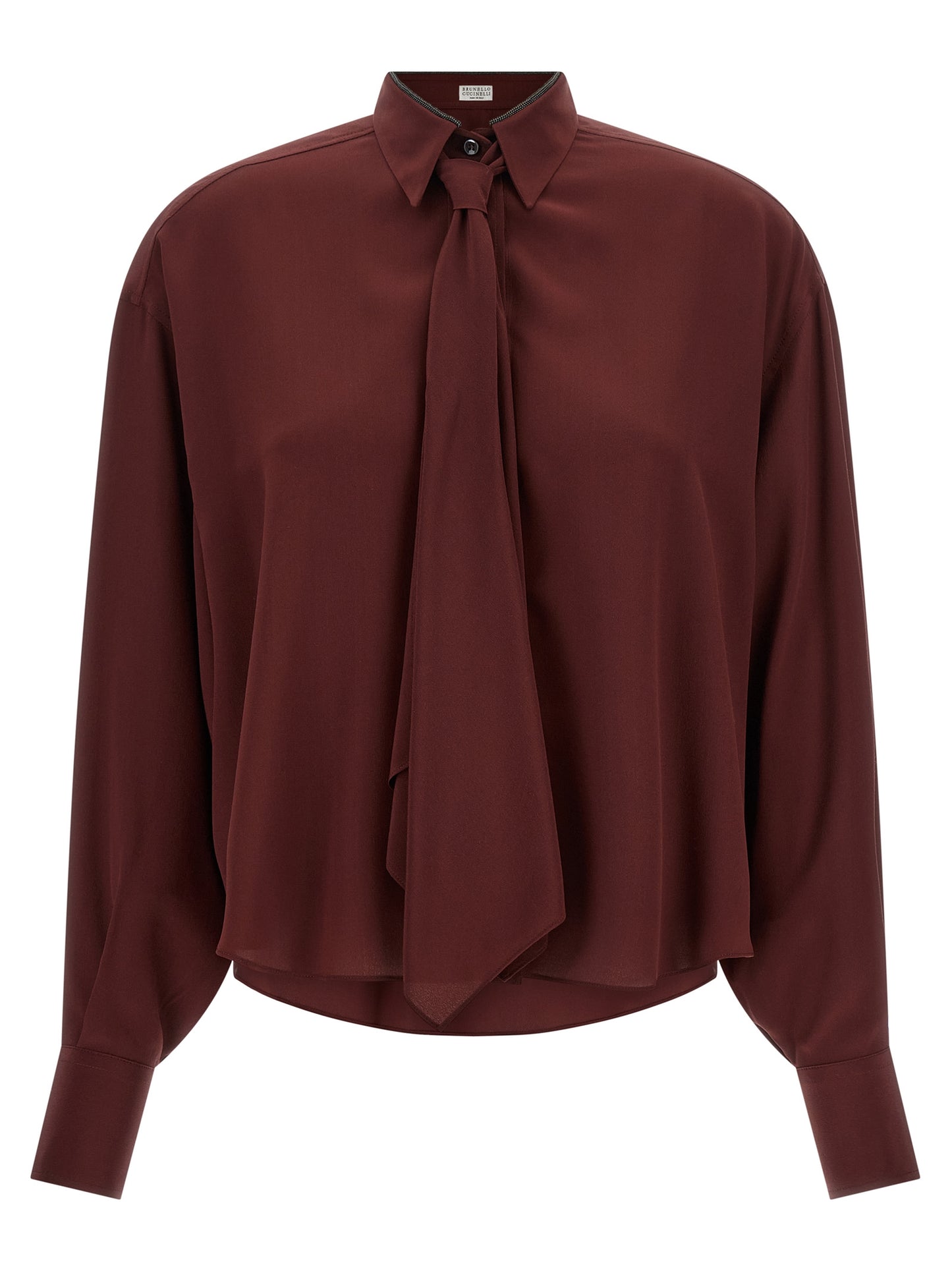 Bordeaux Silk Blouse