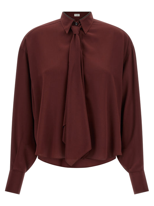 Bordeaux Silk Blouse