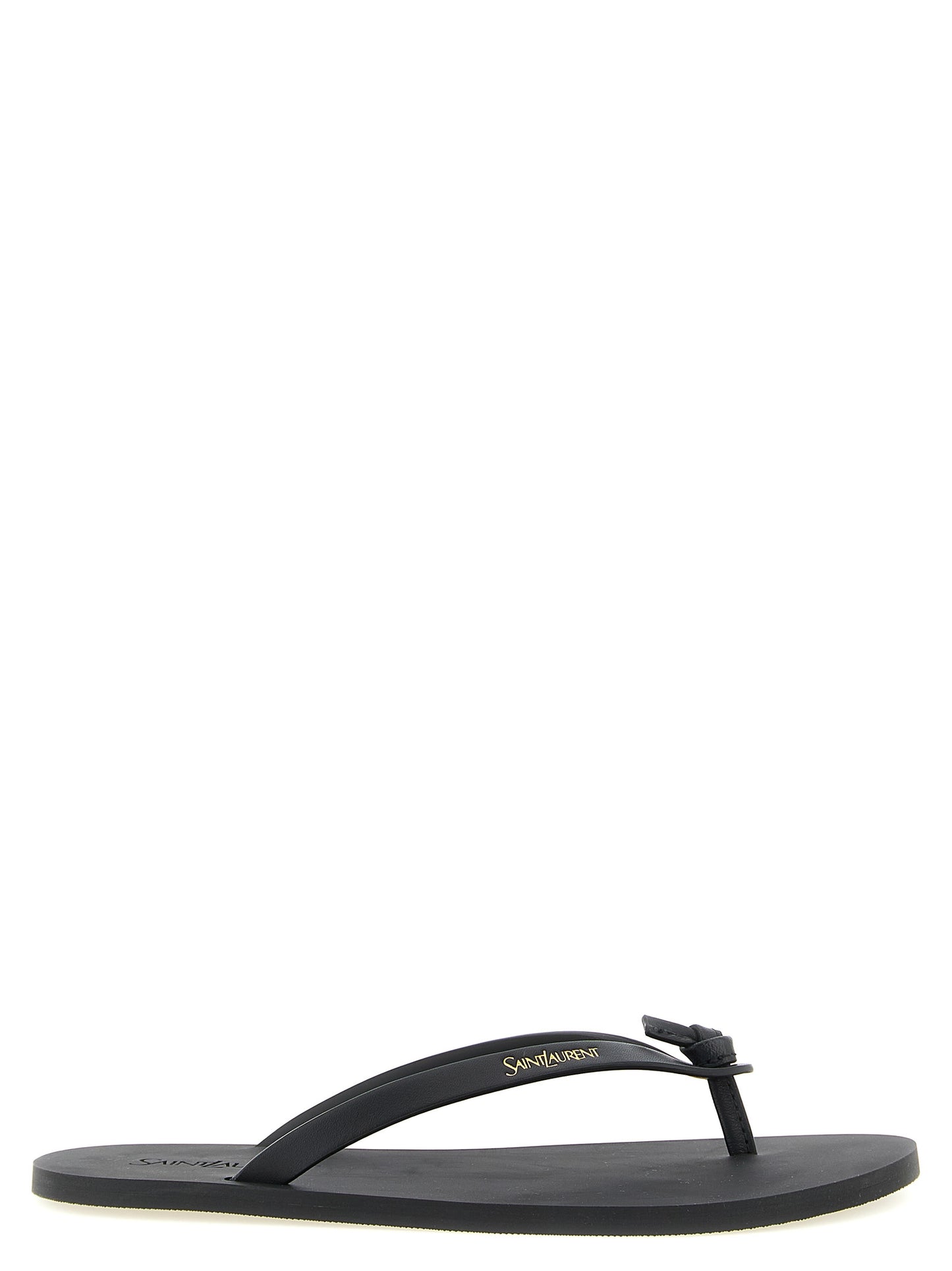 Black Calfskin Slides