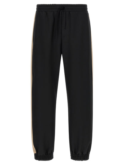 Black Polyester Athletic Pants
