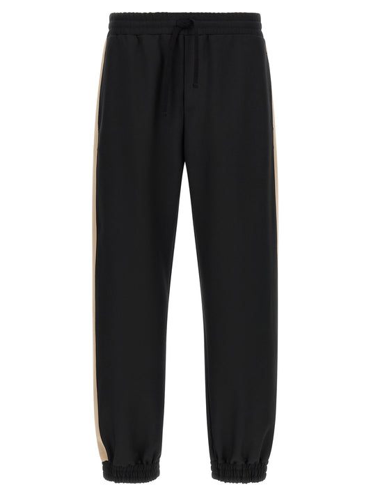 Black Polyester Athletic Pants