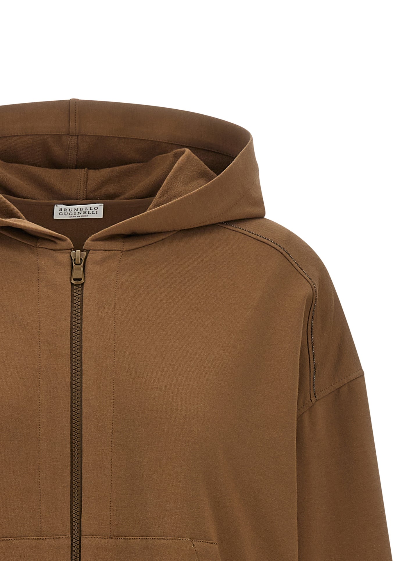 Brown Cotton Hoodie