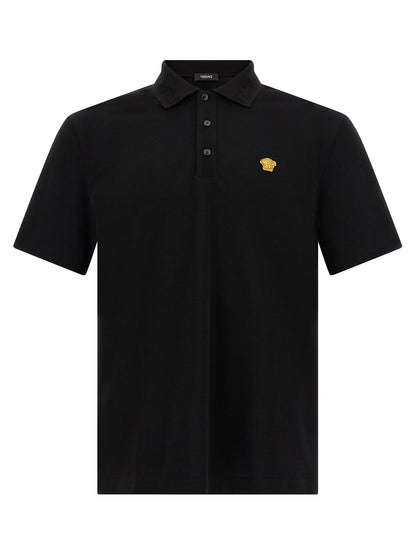 Black Cotton Polo Shirt