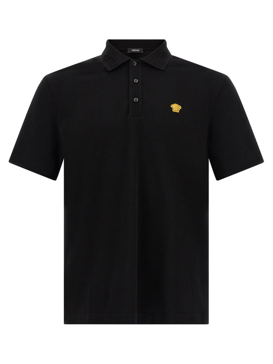 Black Cotton Polo Shirt