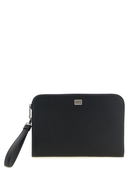 Black Calfskin Clutch Bag