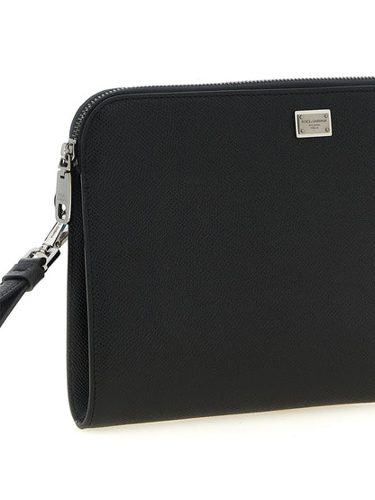 Black Calfskin Clutch Bag