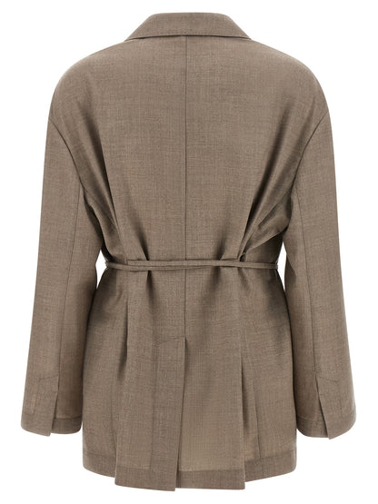 Beige Virgin Wool Blazer