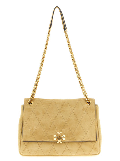 Beige Calfskin Shoulder Bag