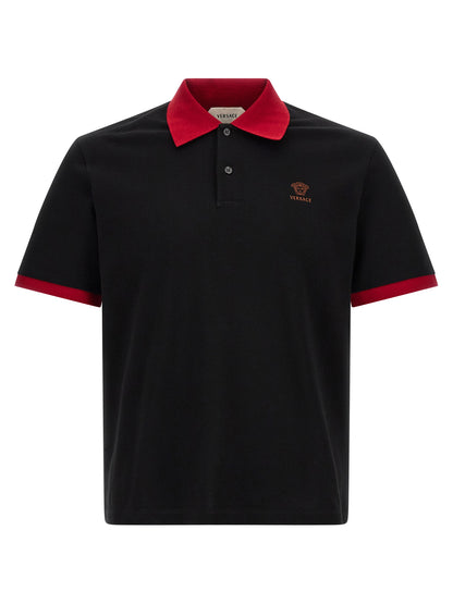 Black Cotton Polo Shirt
