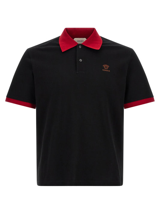 Black Cotton Polo Shirt