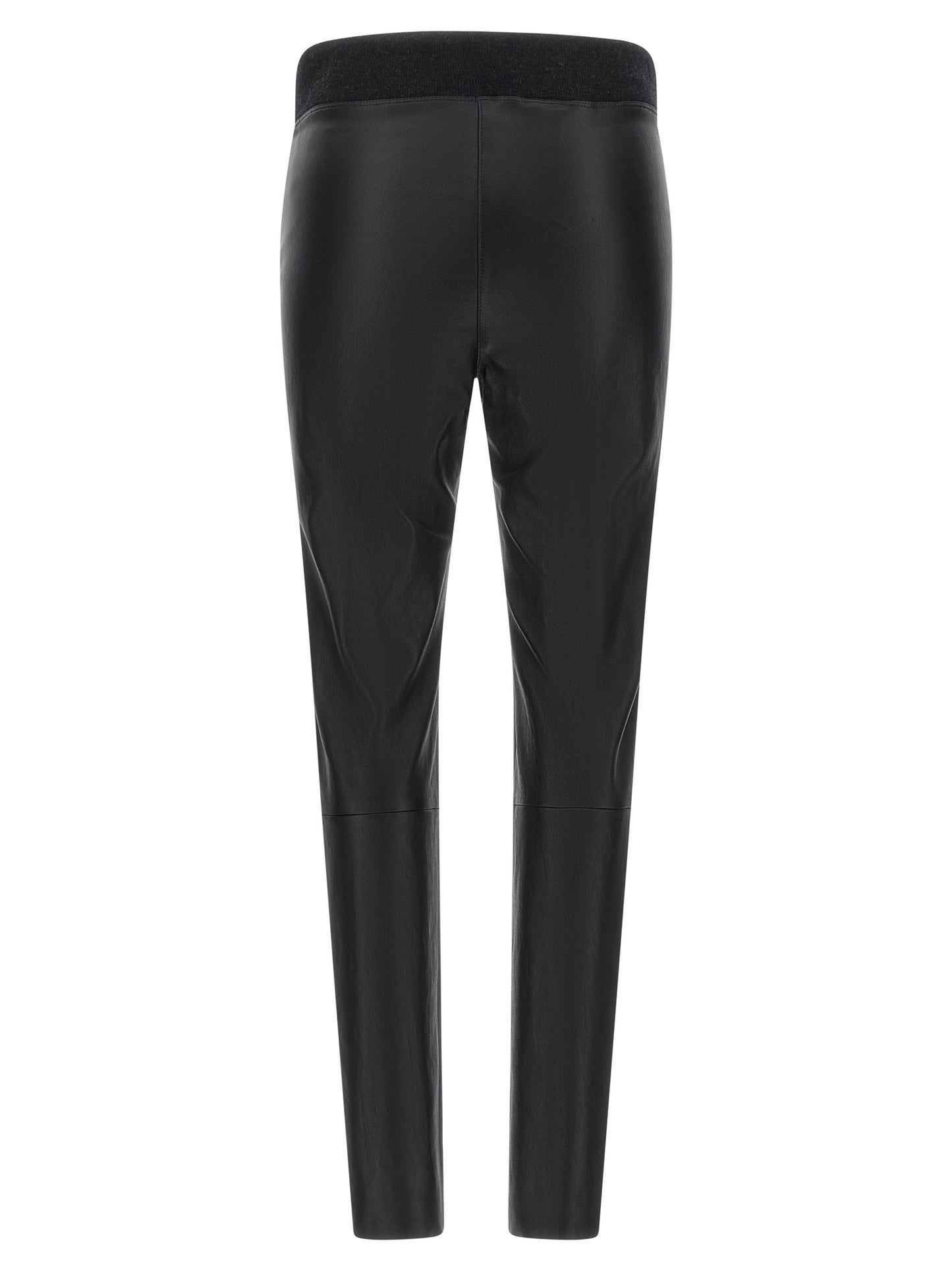 Black Lamb Leather Leggings