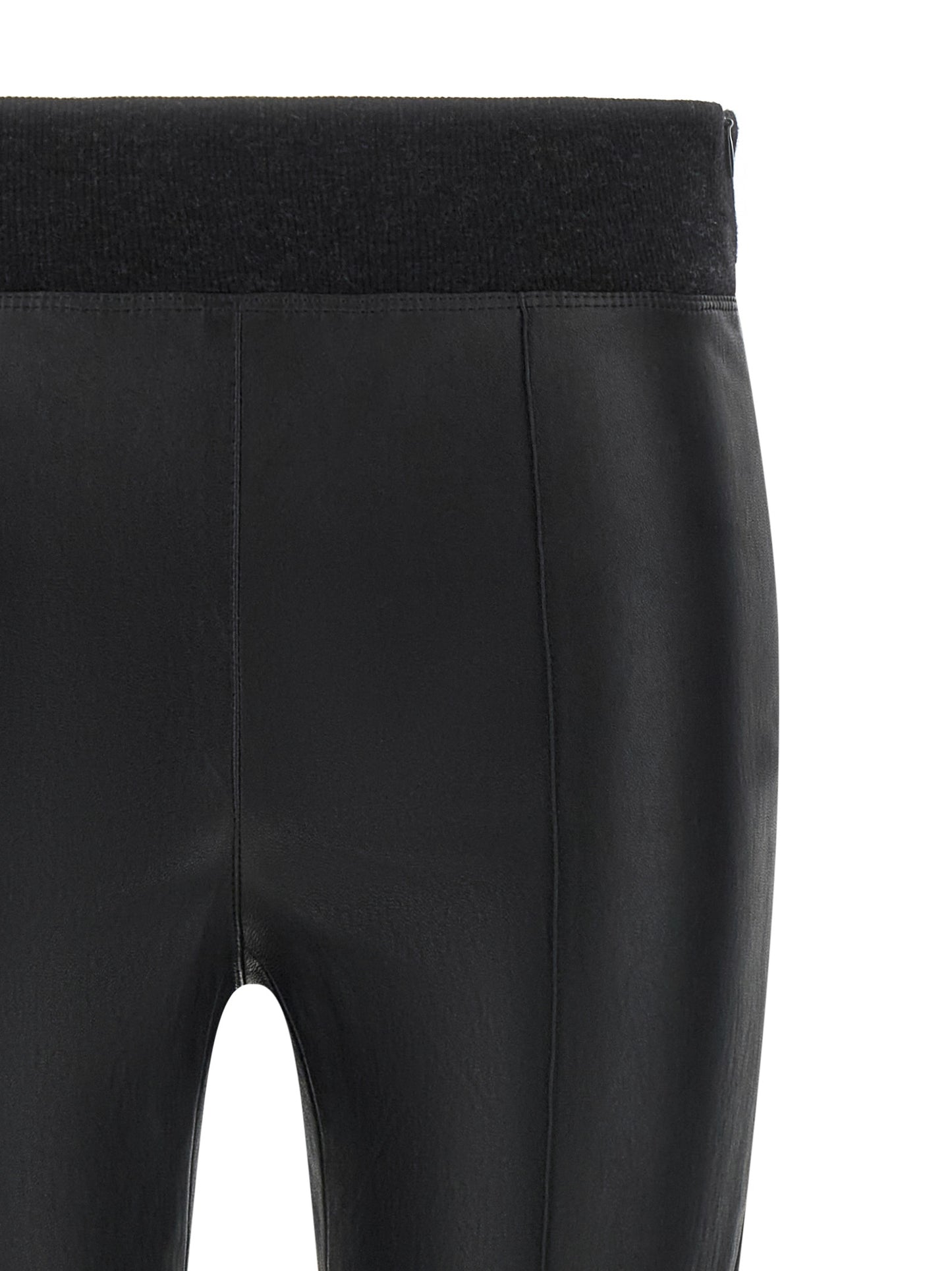 Black Lamb Leather Leggings