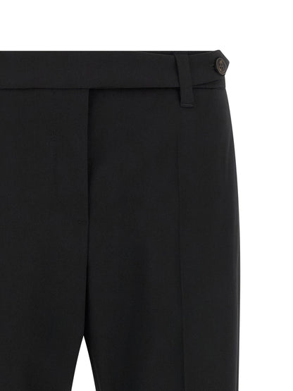 Black Virgin Wool Dress Pants