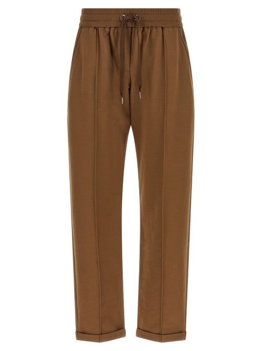 Brown Cotton Joggers (Workout Pants)