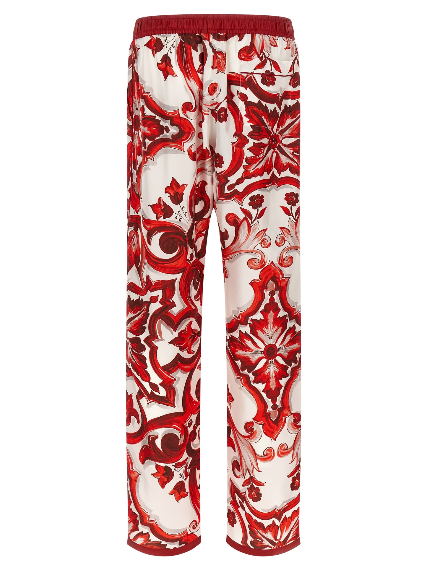 Multicolor Silk Casual Pants