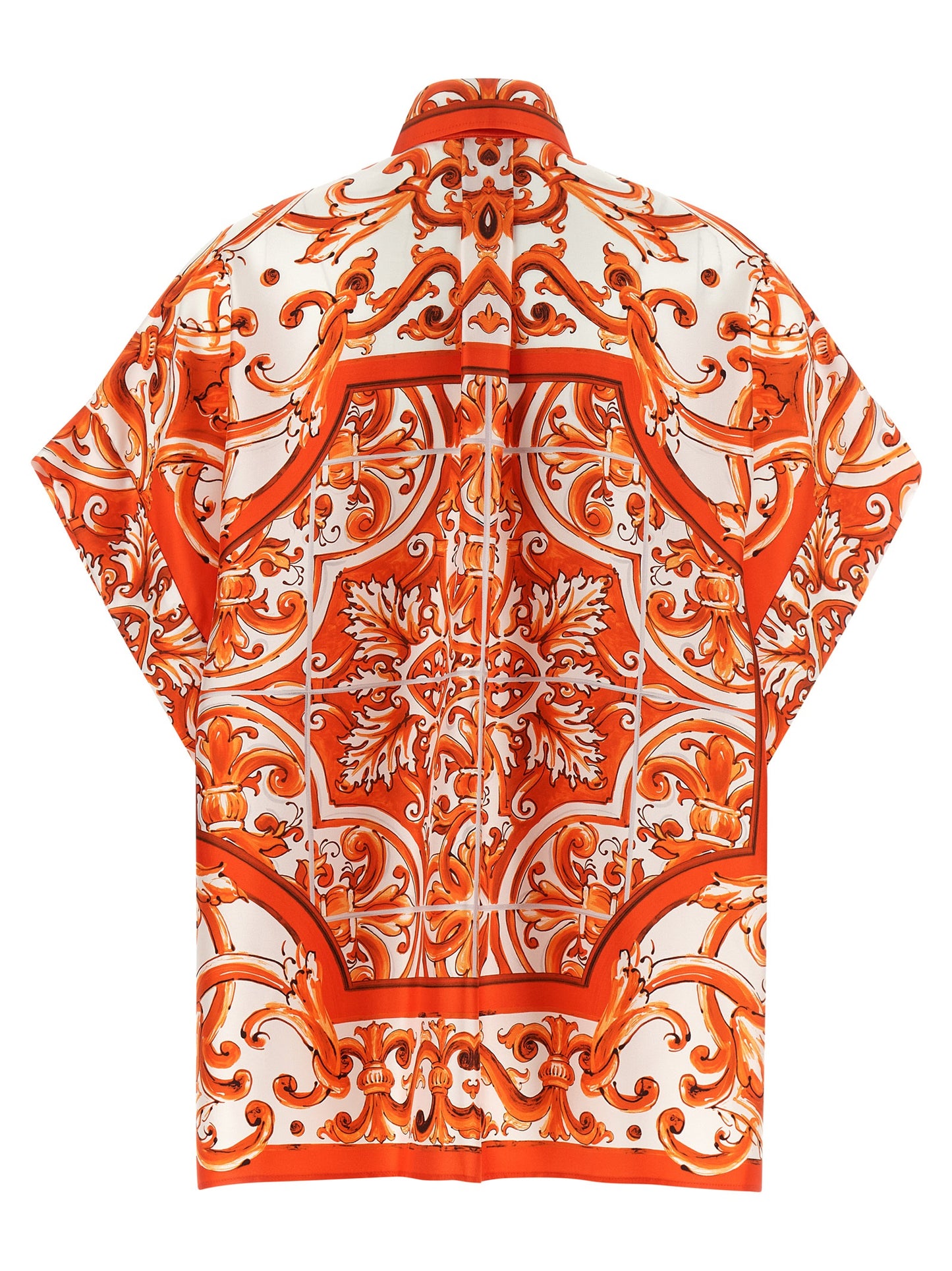Orange Silk Blouse