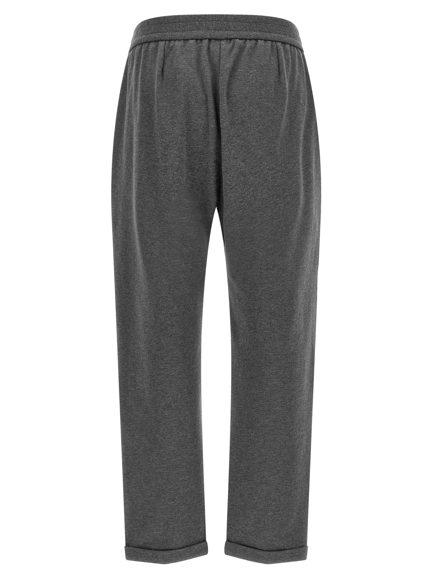 Gray Cotton Casual Pants