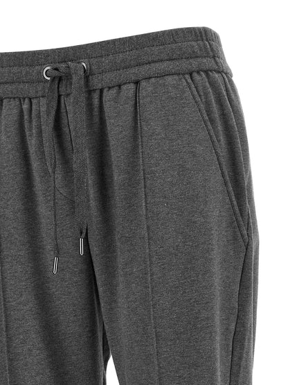 Gray Cotton Casual Pants