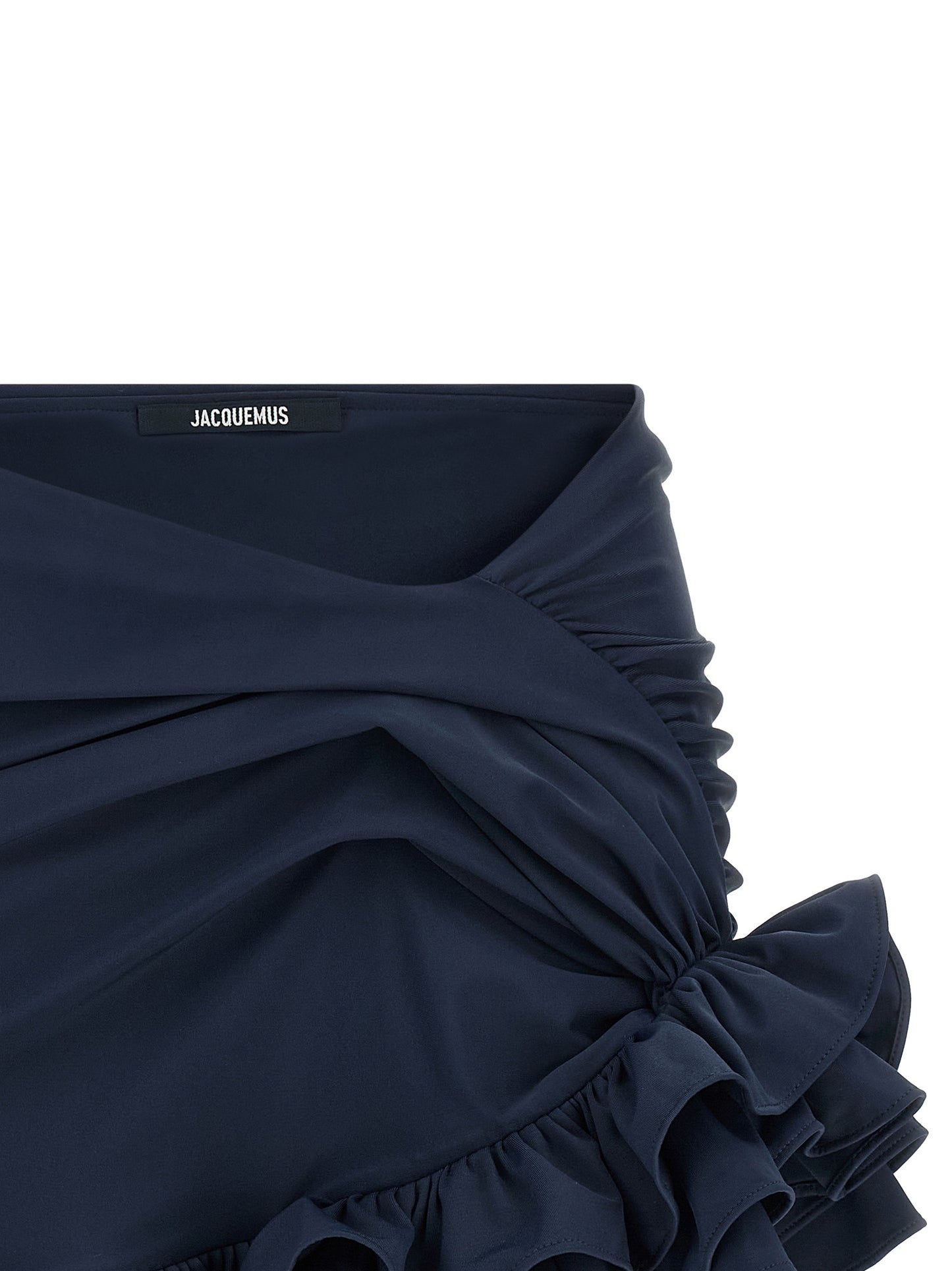 Blue Polyamide Long Skirt