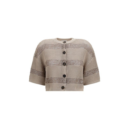 Beige Cotton Cardigan
