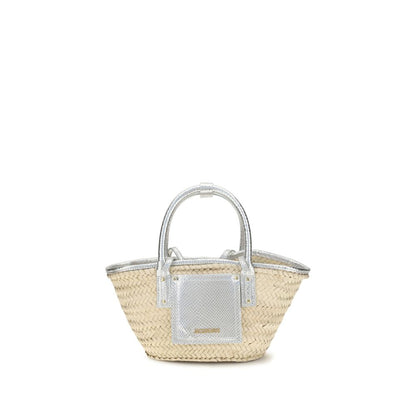 Beige Raffia Handbag