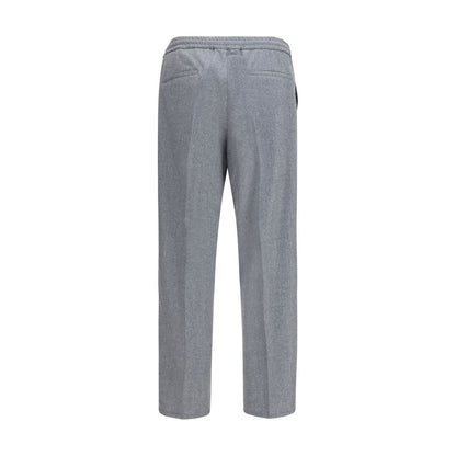 Gray Wool Oves Aries Casual Pants