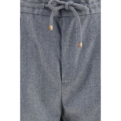 Gray Wool Oves Aries Casual Pants