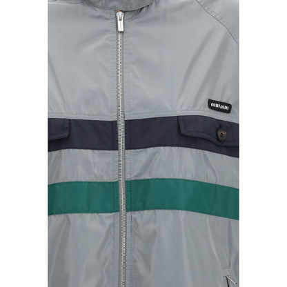 Gray Polyester Shell Jacket