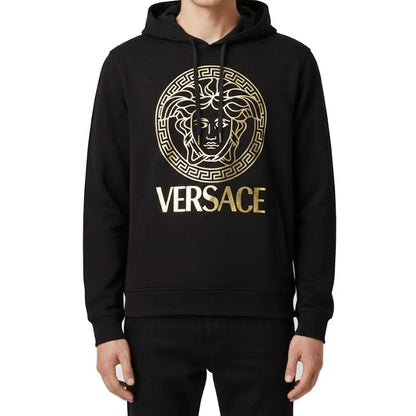 Black Cotton Hoodie