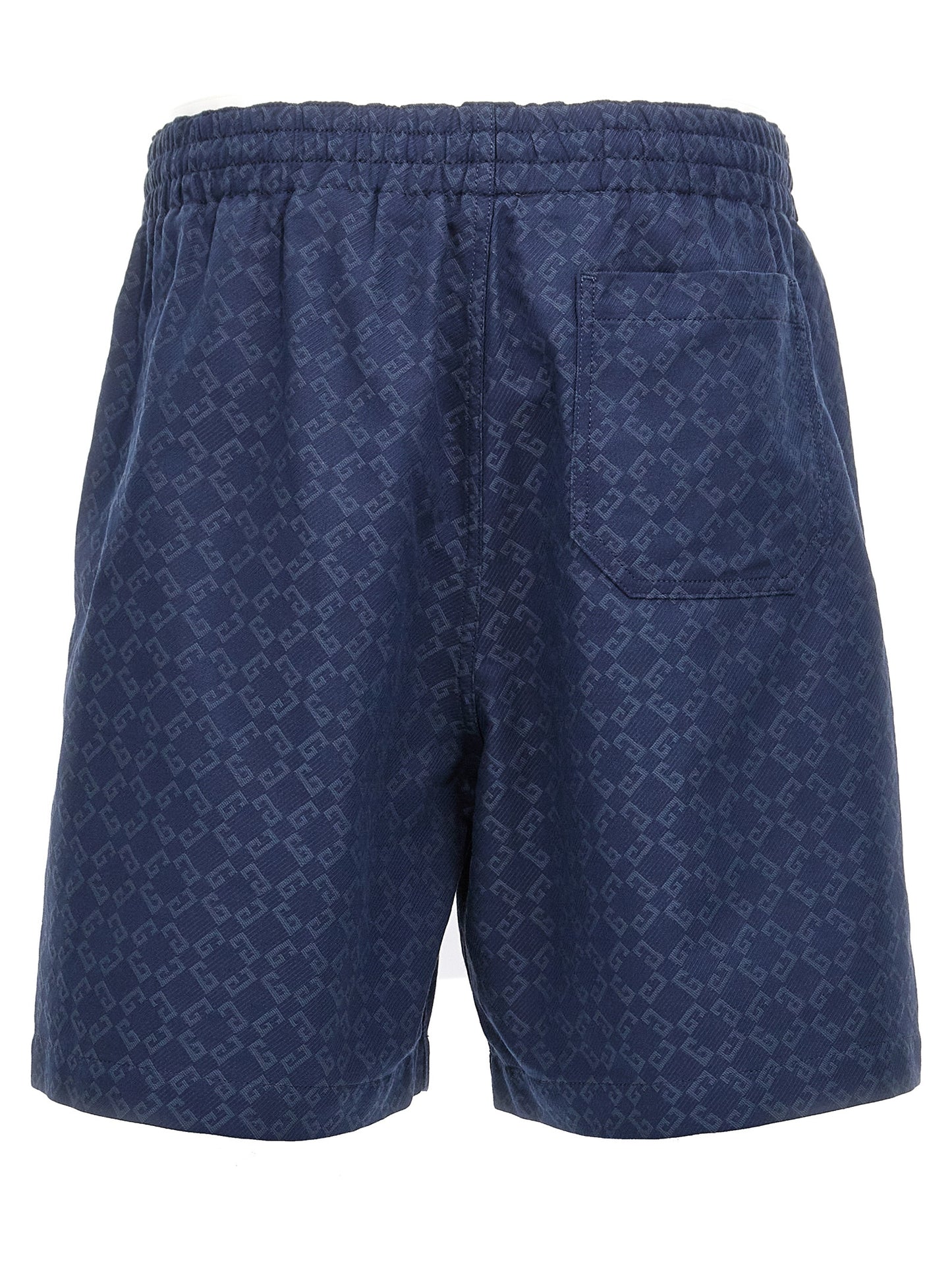 Blue Cotton Bermuda Shorts