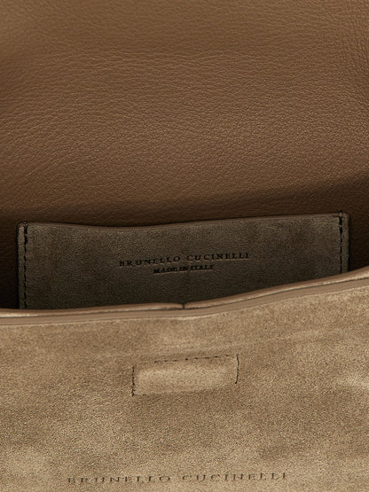Gray Calfskin Clutch Bag