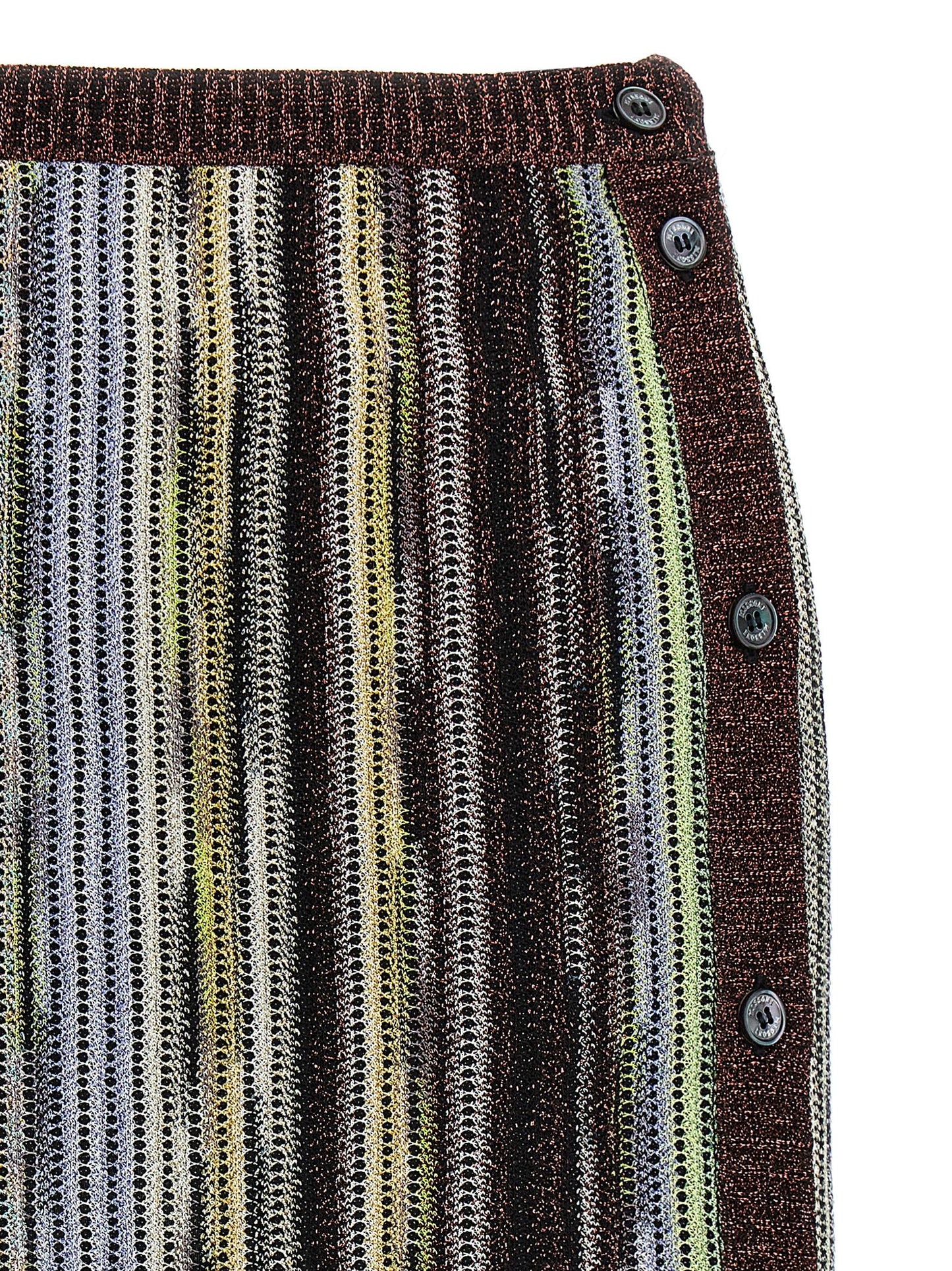 Multicolor Viscose Long Skirt