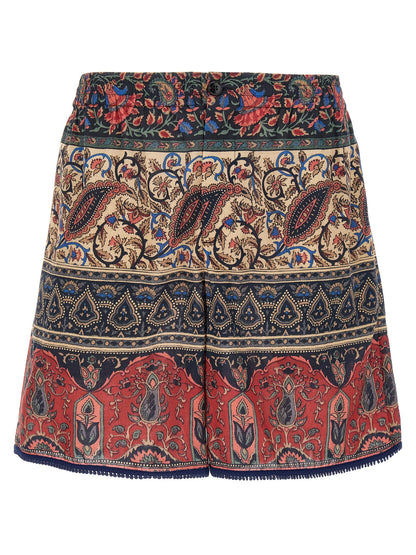 Multicolor Cotton Bermuda Shorts