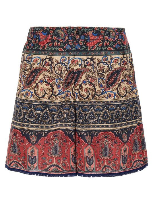 Multicolor Cotton Bermuda Shorts
