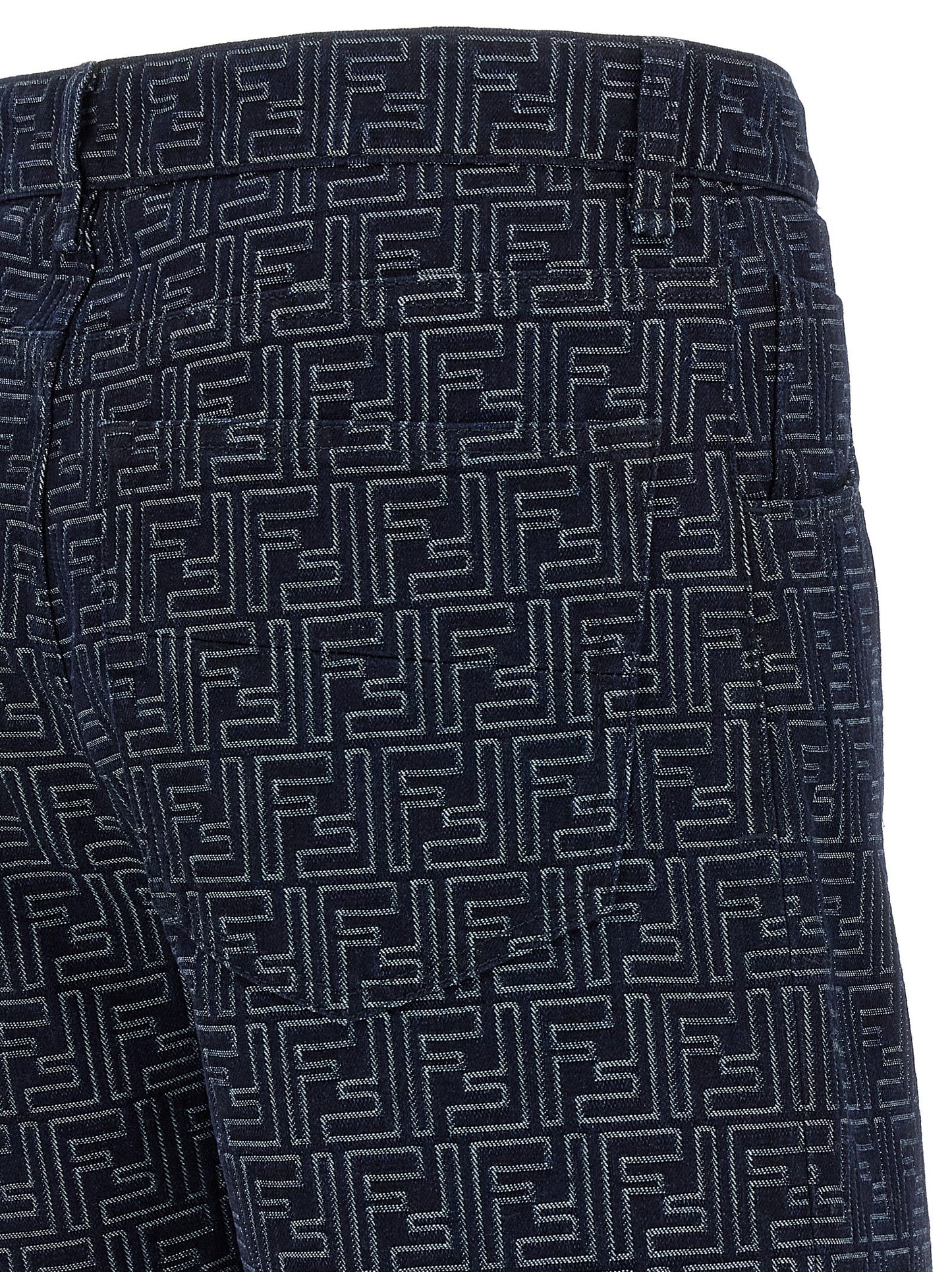 Blue Cotton Bermuda Shorts