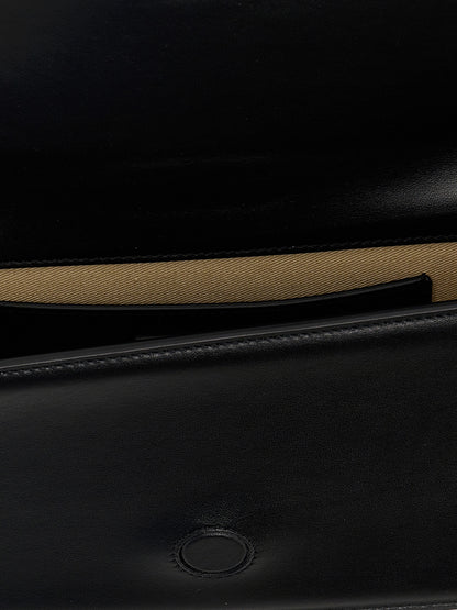 Black Cowhide Shoulder Bag
