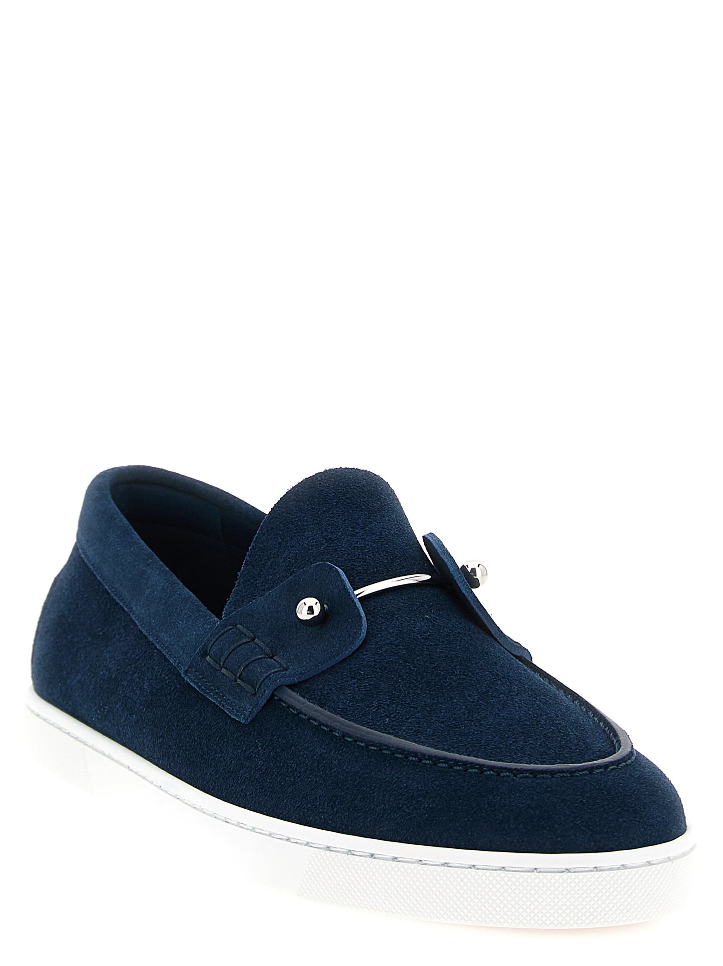 Blue Calfskin Slip-On Loafers