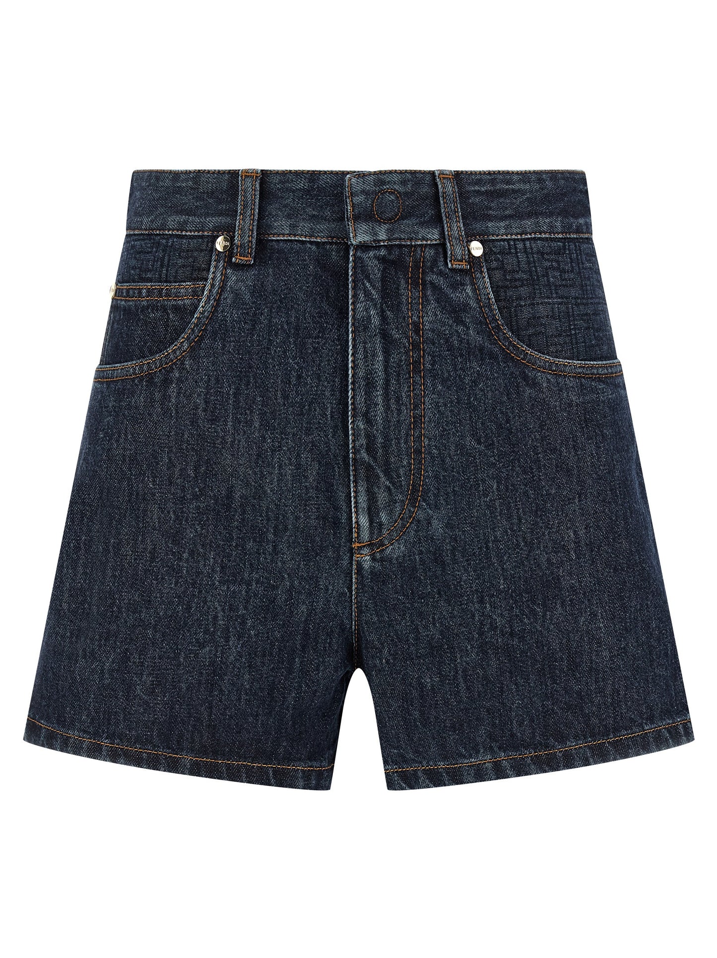 Blue Cotton Bermuda Shorts