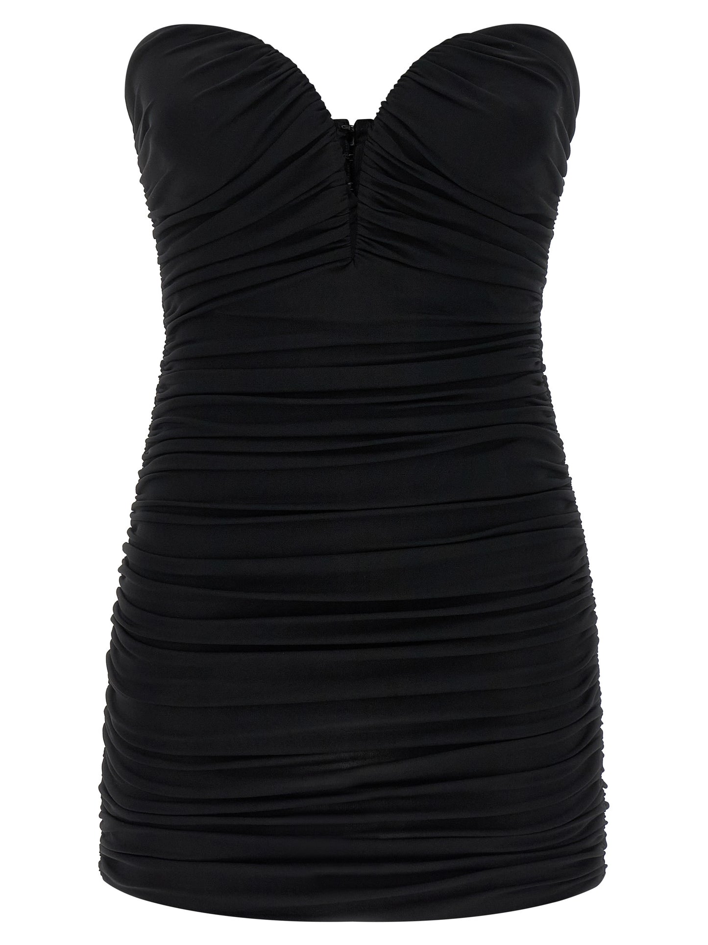 Black Viscose Short Dress