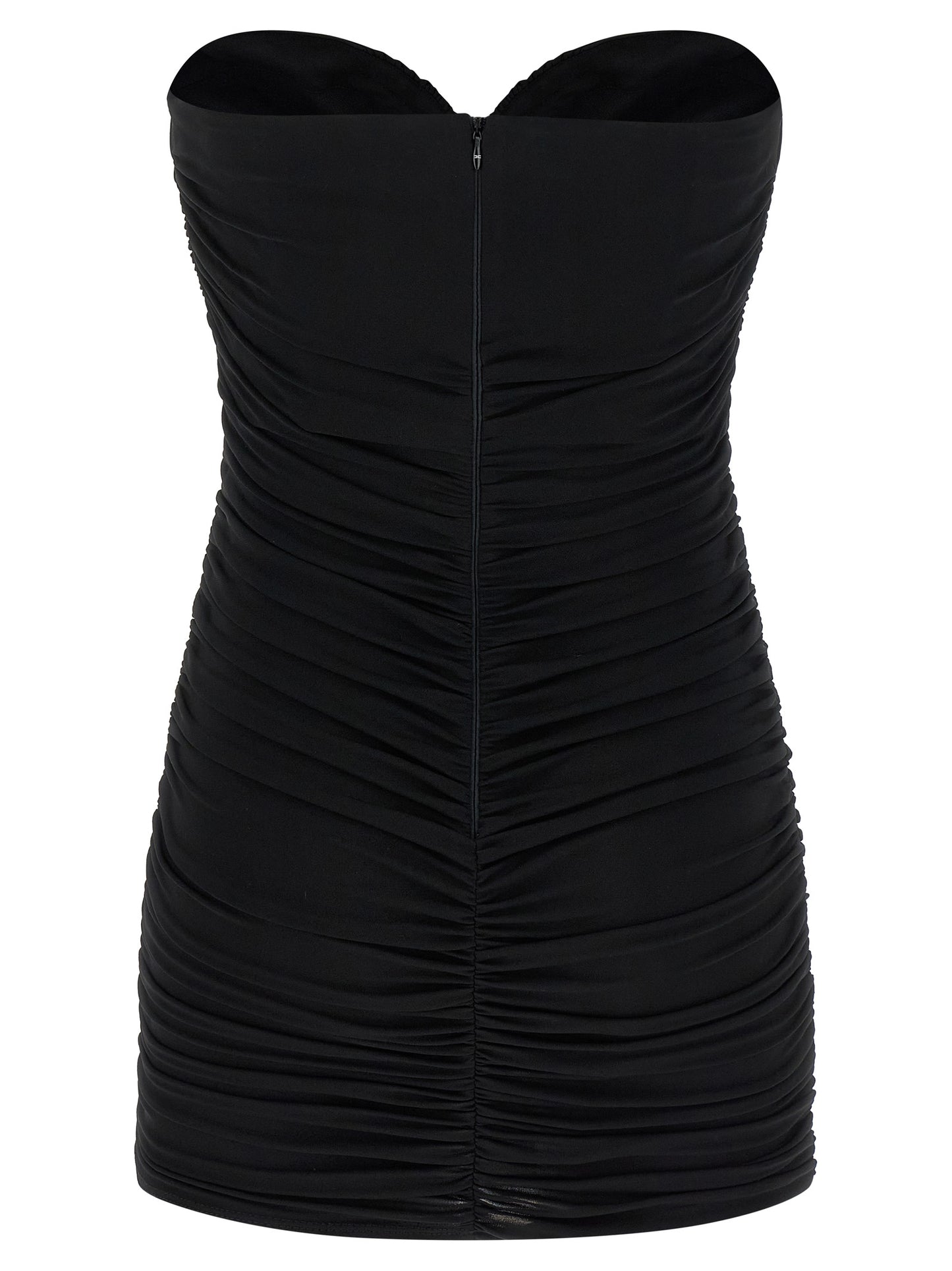 Black Viscose Short Dress