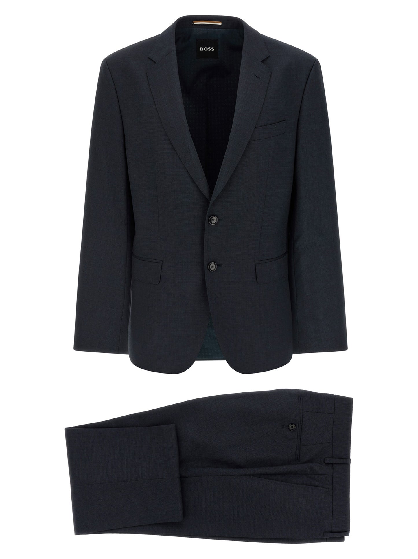 Blue Virgin Wool Two-Piece Suit