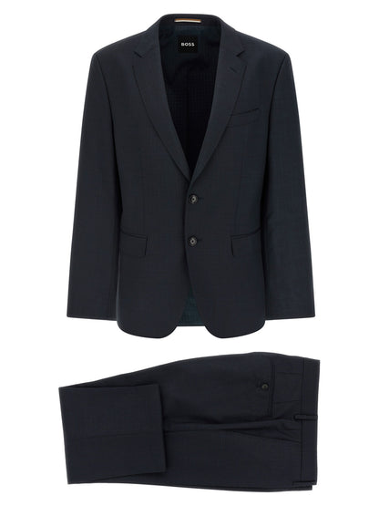 Blue Virgin Wool Two-Piece Suit