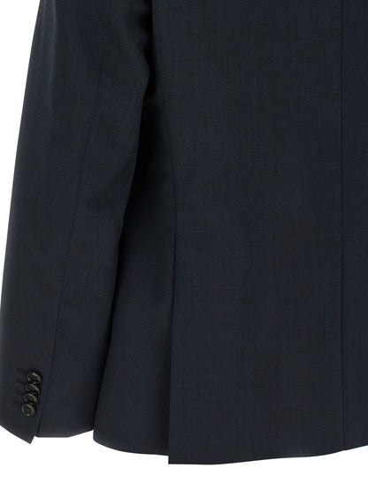 Blue Virgin Wool Two-Piece Suit